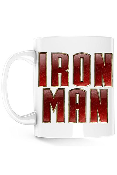 OEM Cana Ironman Logo Metal Comics Cartoons American, alba, 330 ml
