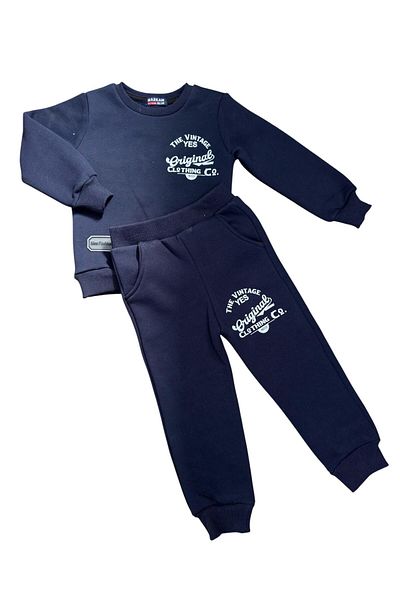 Kamex Boy's 3-Thread Raised Winter Bottom Top Set