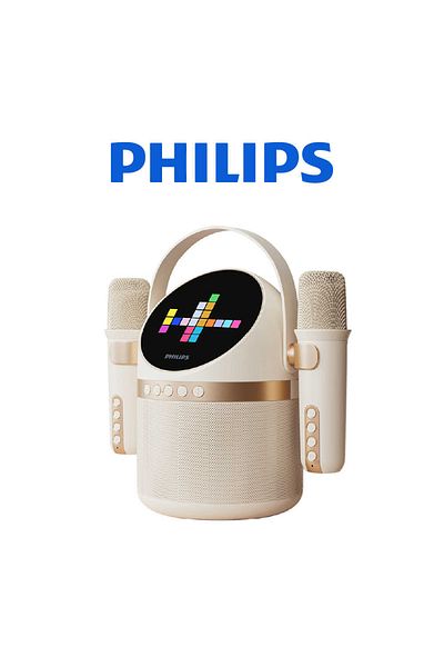 Philips Wireless speaker with 2 Karoke microphones.5W RMS output power,6 vocal effects