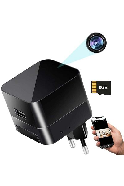 iUni Mini Camera USB Charger IP90, Wi-Fi, 8GB, Full HD, Night Vision, Live View on Phone