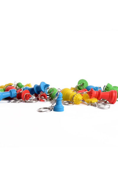 DSECHESS Chess Pieces 20 Pieces Mixed Colors Pawn Keychain