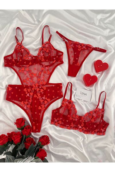 Lena Homewears Women's Bra & Bodysuit Underwear Set