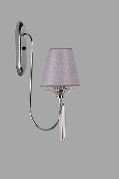 Lumexx KONTES KROM HASIR GRİ ABAJURLU APLİK