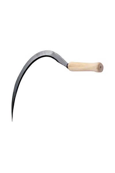 flores Sickle, wooden handle, serrated blade, 210 x 330 mm