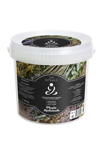 OEM Sare de baie Epsom cu uleiuri esențiale din plante medicinale, sare de baie Zen, 4,5 kg