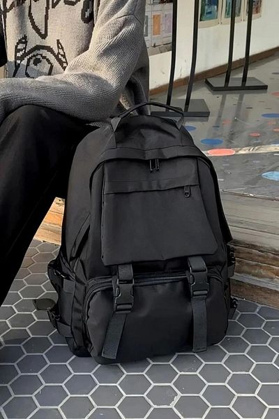 Toum Black Bandolier Backpack