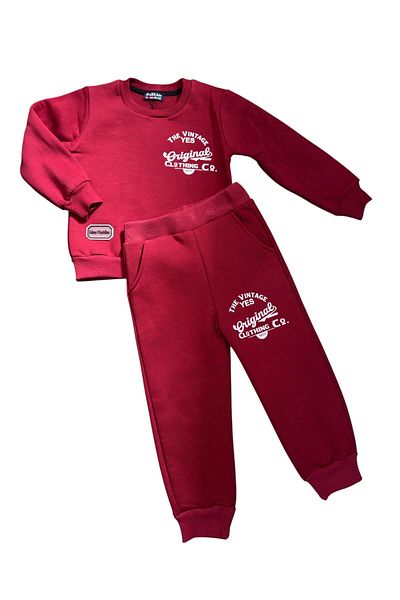 Kamex Boy's 3-Thread Raised Winter Bottom Top Set