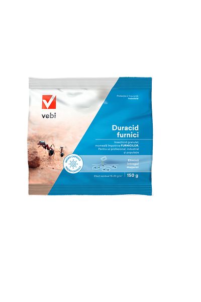 Vebi Duracid Insecticid Granule 150g – Elimină furnicile din cuib rapid și eficient