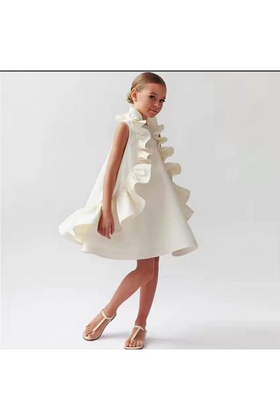 EYLÜL ELİF BUTİK Eylül elif boutique Κοριτσίστικο Λευκό Φόρεμα