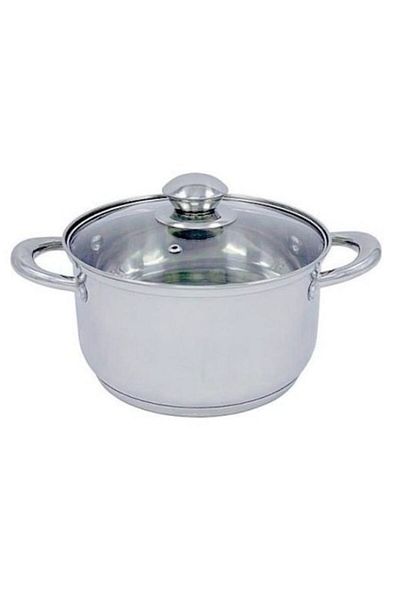 Bohmann Stainless Steel Pot with Glass Lid, 4.7L
