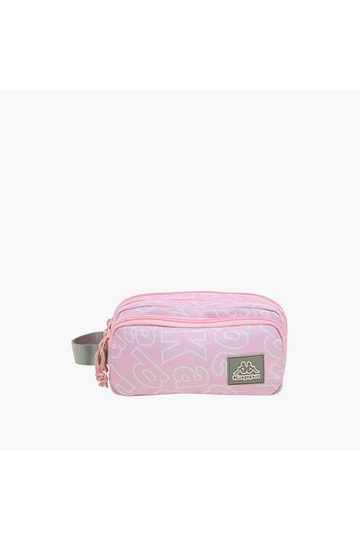 Kappa Logo Print Pencil Case with Zip Closure