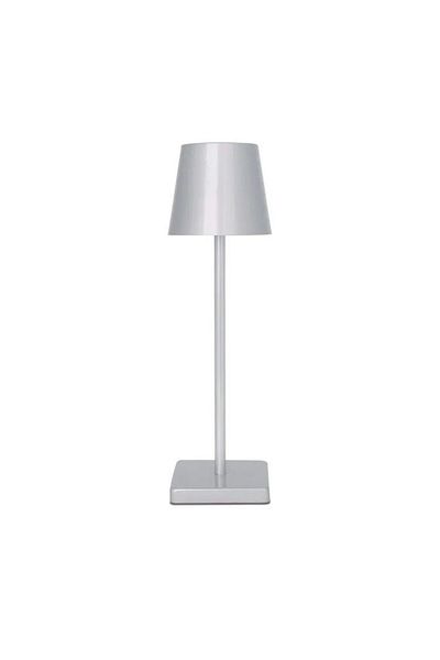 Tescomak Rechargeable touch LED table lamp with silver telescopic rod