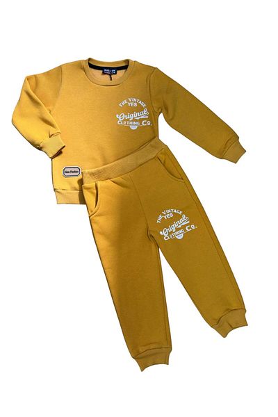 Kamex Boy's 3-Thread Raised Winter Bottom Top Set