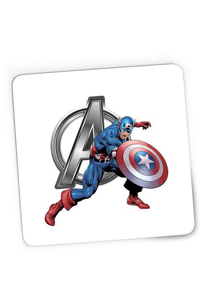 OEM Mousepad Gaming Captain America Avangers Logo Marvel Universe, 21x19 см