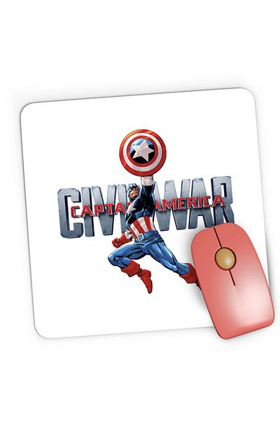 OEM Mousepad Gaming Captain America Jump Movie Hero Animated CGI, 21x19 см