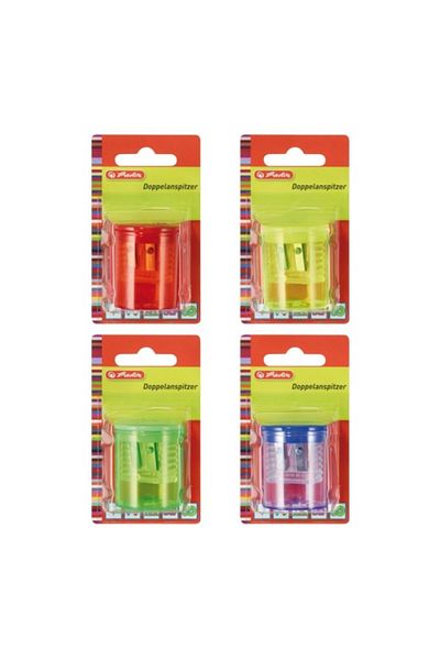 Herlitz Double Barrel Sharpener, Material Plastic