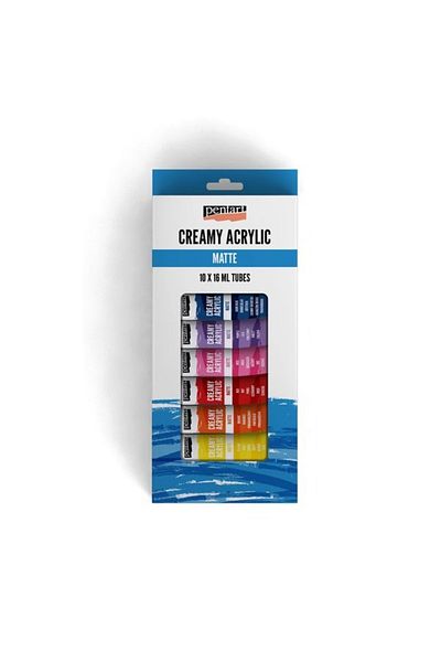 Pentart Creamy acrylic paint matte 10x16ml tubes