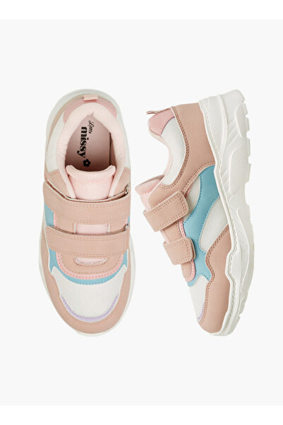 Little Missy Little Missy Colourblock Sneakers with Hook and Loop Closure