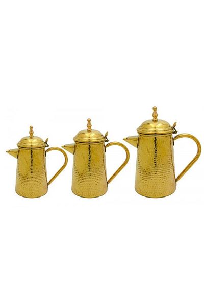 BASURRAH Milk Jug Set 1 - 1.2 - 2 Litre in Golden Color