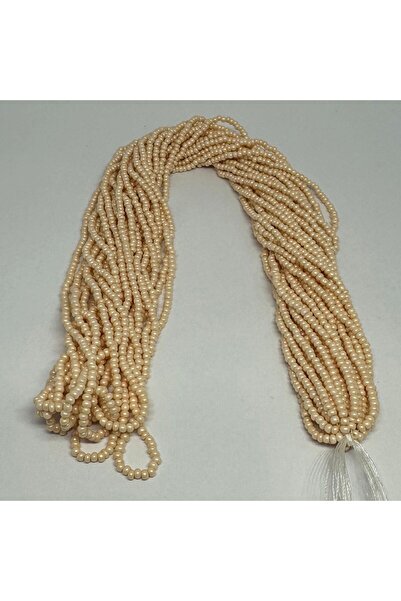 Bi hızlı Cam Kum Boncuk 11/0 Dizili Çek Boncuğu, Cezaevi Boncuğu, 2 mm Koyu Krem