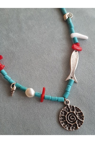 ANKA Accessories Bodrum Esintisi: Turkuaz-Mercan Kolye