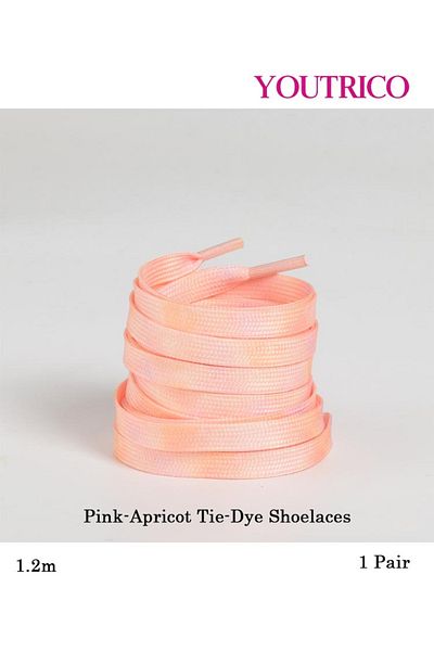 Youtrico 1 Pair Ombre Tie-Dye Flat Shoelaces - 120cm Polyester Laces