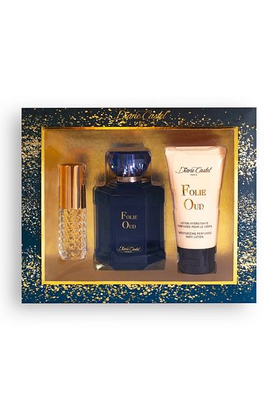 Diane Castel Gift set 3 products DC Folie Oud Eau de Parfum 100 ML+ shower gel+Mini perfume
