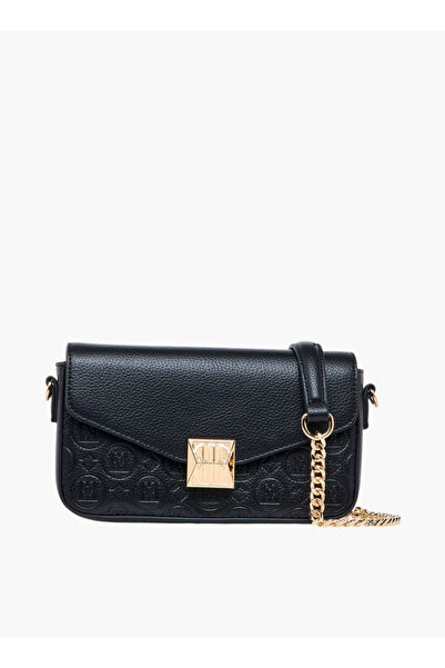 ELLE حقيبة كروس بودي منقوشة بأحرف أولى مع حزام سلسلة قابل للفصل وقفل بغطاء، ا...
