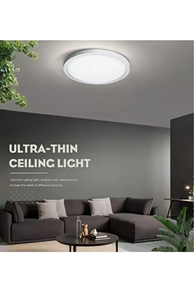 luxshome Modern Ledli Avize Tavana Sıfır Salon Mutfak Oturma Odası Avize Panel Light 6400k Beyaz Işık