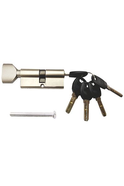 flores Chromed hub, with bronze rosette, 90 mm, with 5 keys