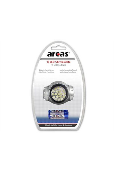 ACARCASA HOME Arcas | Latarka czołowa | LED | Czarna | Srebrna