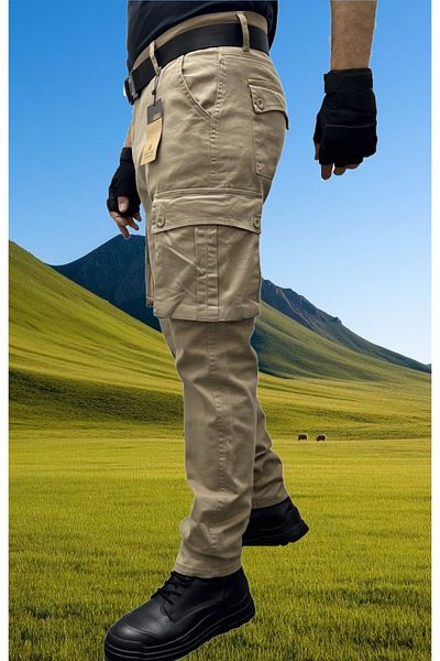 Polviton Men's Cargo Pants Outdoor Fabric