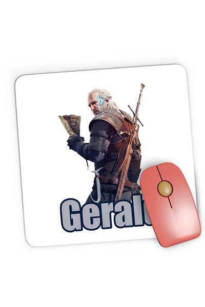 OEM Mousepad Gaming Witcher Gerald Medieval Game, 21x19 см