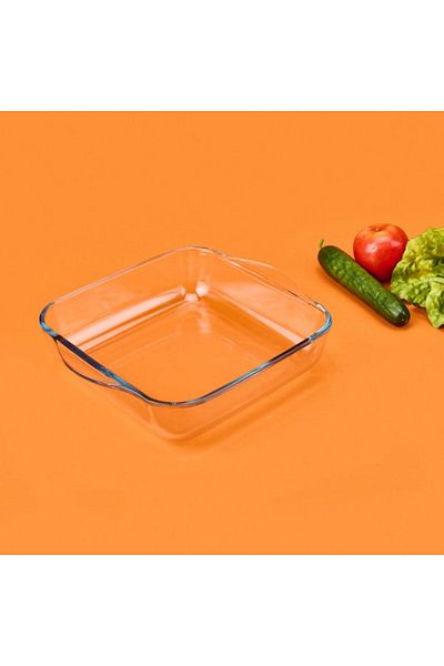 Paşabahçe Borcam Oven Tray - Transparent - 26X22 cm