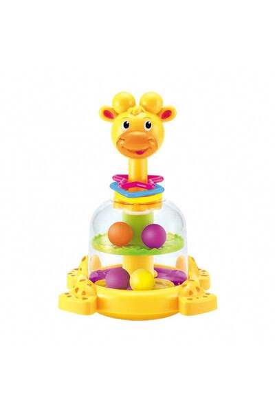 rexa لعبة تعليمية لحيوانات دوارة مضحكة للأطفال مع كرة ملونة