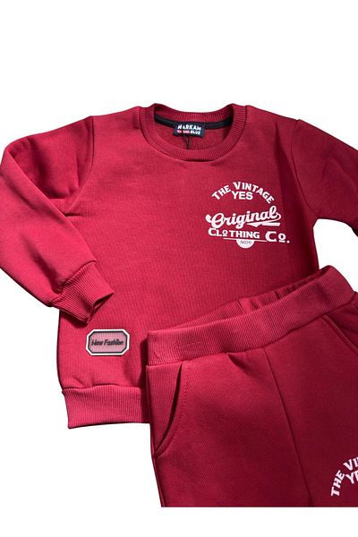 Kamex Boy's 3-Thread Raised Winter Bottom Top Set