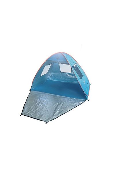 Lumi LUXURY Cort de plajă pliabil albastru cu ferestre 200x120x130 cm