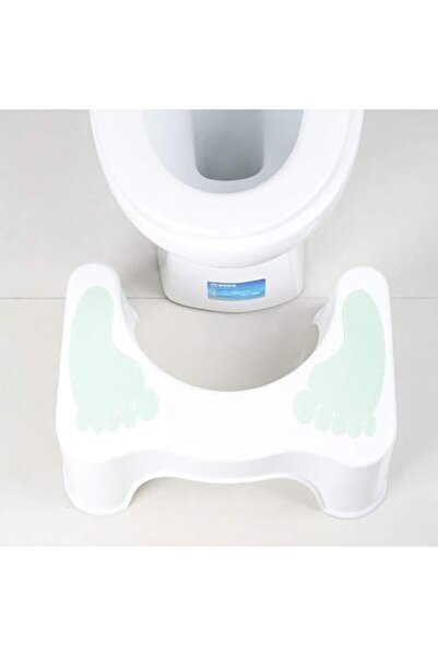 Yuwell YU WELL Non Slip Bathroom Toilet Stool Toilet Foot Stool For Better Bowel Movement (White & Pink, 1)