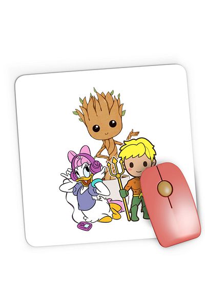 OEM Mousepad Gaming Aquaman Baby Groot Daisy Duck Cartoon, 21x19 см