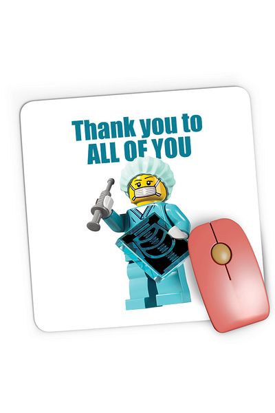 OEM Mousepad Gaming Medic Protect Toys Pieces Thank You, 21x19 см