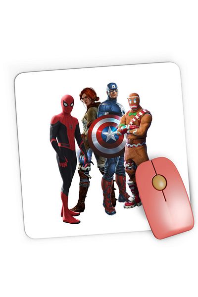 OEM Mousepad Gaming Witcher Spiderman Captain America Skin Battle Royale, 21x19 см