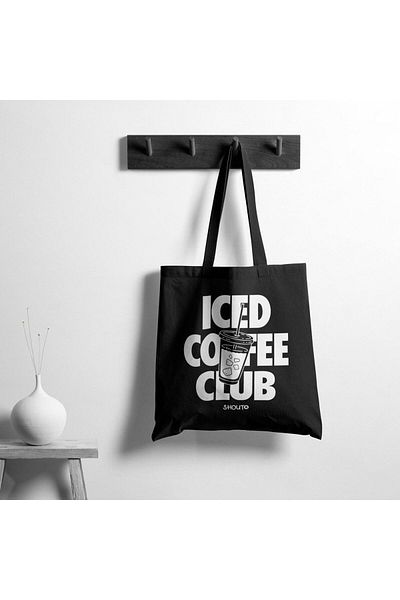 Shout Club Iced Coffee Black Tote Bag