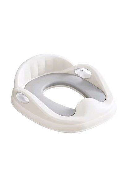 Little Mom Little Mom Silver toilet seat for children with fixing dowel, backrest and support handles, soft seat