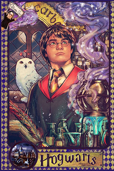 Hayal Poster Harry Potter 20x30 UV Baskı MDF Retro Ahşap Poster Tablo