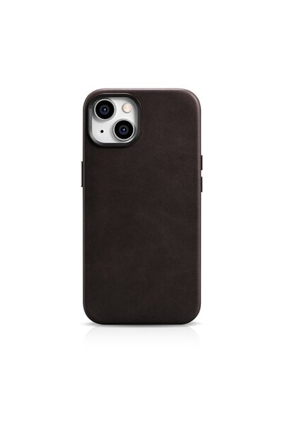 ICARER Husă magnetică din piele pentru iPhone 14 Plus cu protecție MagSafe Oi...