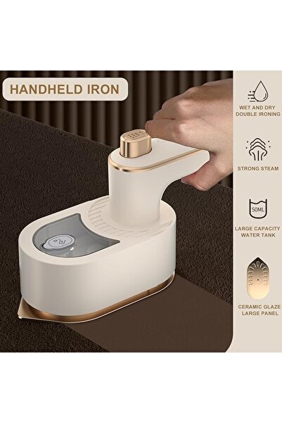 Yuwell YU WELL Portable Handheld Steam Iron Mini Travel Iron Fabric Garment Ironing (Off-White)