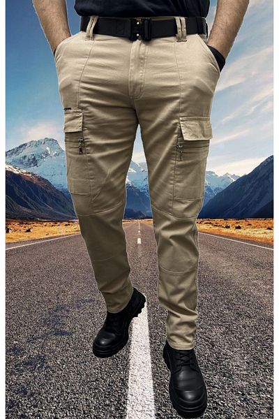 Polviton Men's Cargo Pants Tactical Outdoor Combat with Pockets