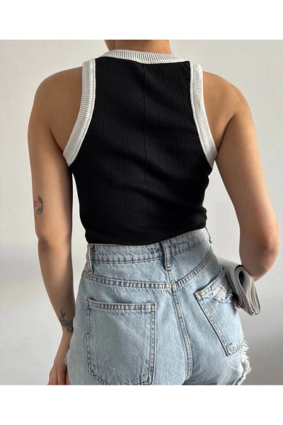 KAZAX Tower Ribbed Tank Top with Guns