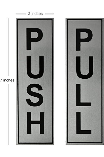 Yuwell YU WELL Push Pull Sign Stickers Self Adhesive Push & Pull Signage Board Glass Door Sticker