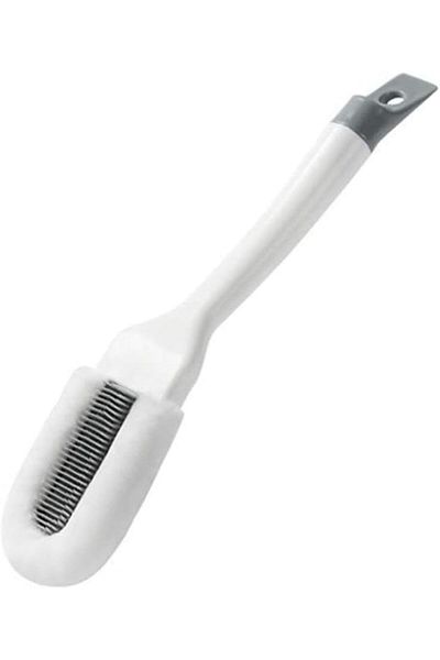 fulina White Professional Cleaning Shoe Brush, Multifunctional Ergonomics Handle , for Home